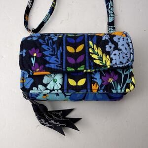 Vera Bradley Crossbody Bag Midnight Blues All-in-One Wristlet Wallet Purse